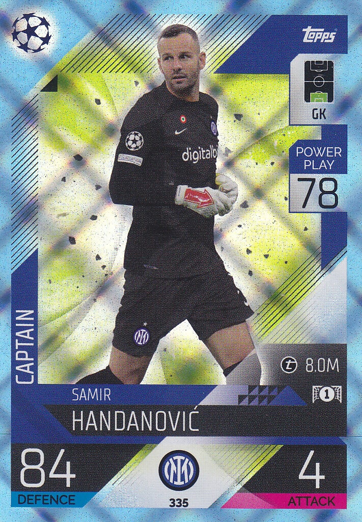 Samir Handanovic Inter Mailand Parallel Karte Blau Nr.335