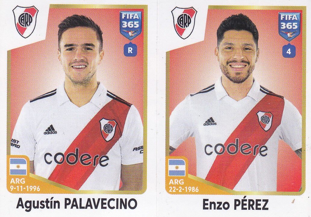 Agustin Palavecino & Enzo Perez / River Plate / Panini Fifa 365 Jahr 2023 / Basis Bild / Nr.15a 15b