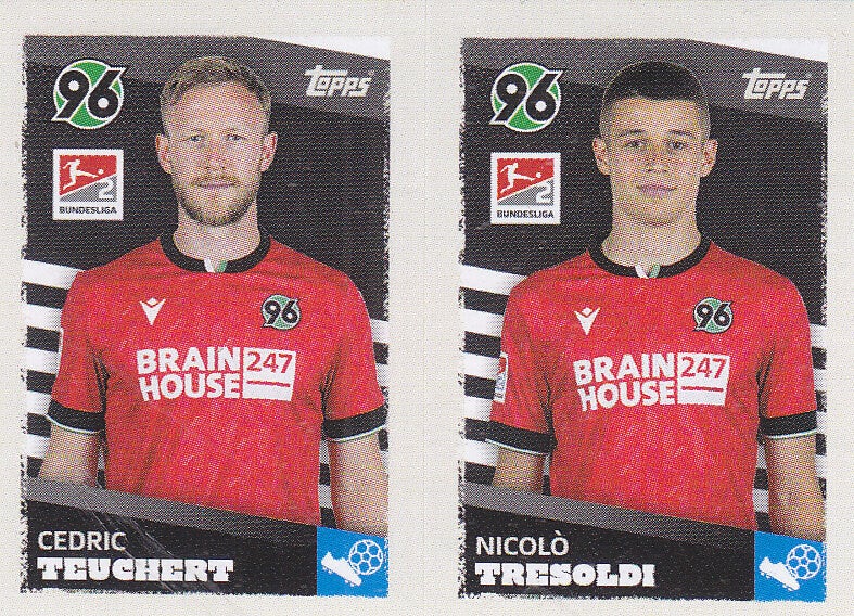 Cedric Teuchert & Nicolo Tresoldi / Hannover 96 / Topps Bundesliga 2023 / Basis Doppelbild - Nr.427 428