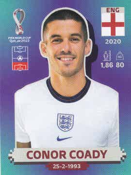 Conor Coady / England / Panini WM 2022 / Basis Bild / Nr. ENG 6