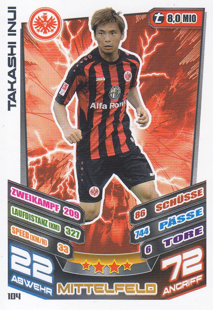 Takashi Inui - Eintracht Frankfurt - Topps Match Attax 2013 - Basis Karte - Nr. 104