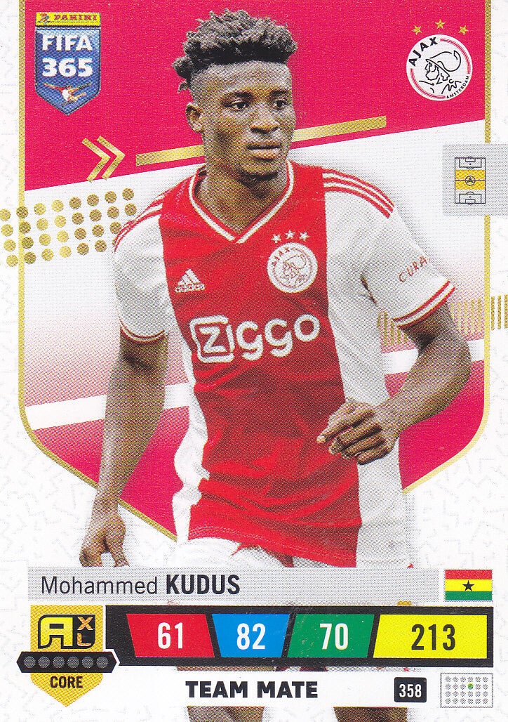 Mohammed Kudus / Ajax Amsterdam / Panini Fifa 365 Jahr 2023 / Team Mate / Nr.358