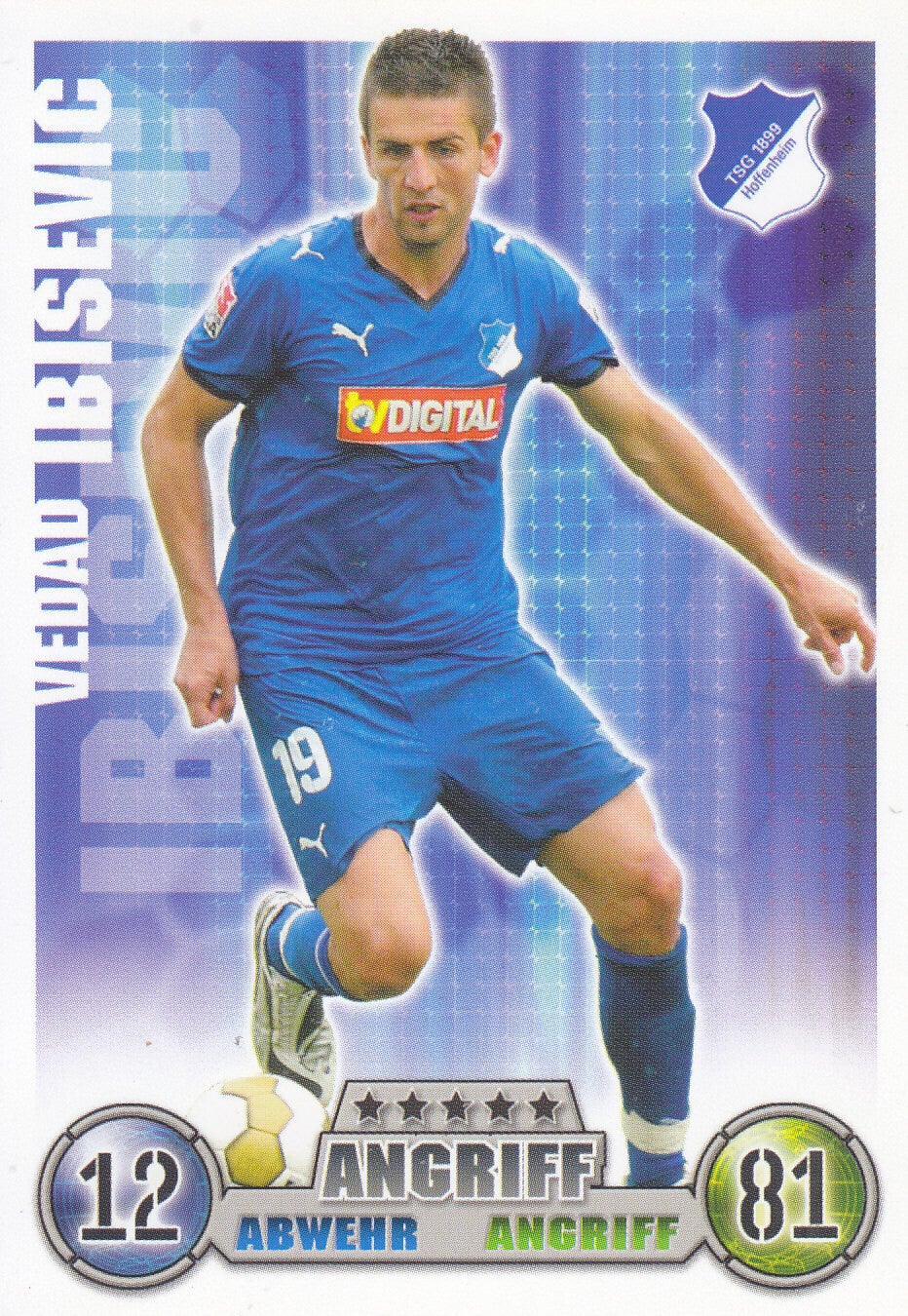 Vedad Ibisevic / TSG Hoffenheim / Topps Match Attax 2008 / Basis Karte / Nr. 177