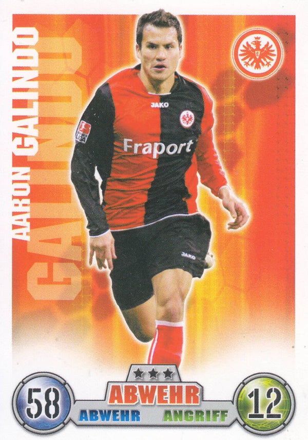Aaron Galindo / Eintracht Frankfurt / Topps Match Attax 2008 / Basis Karte / Nr.110