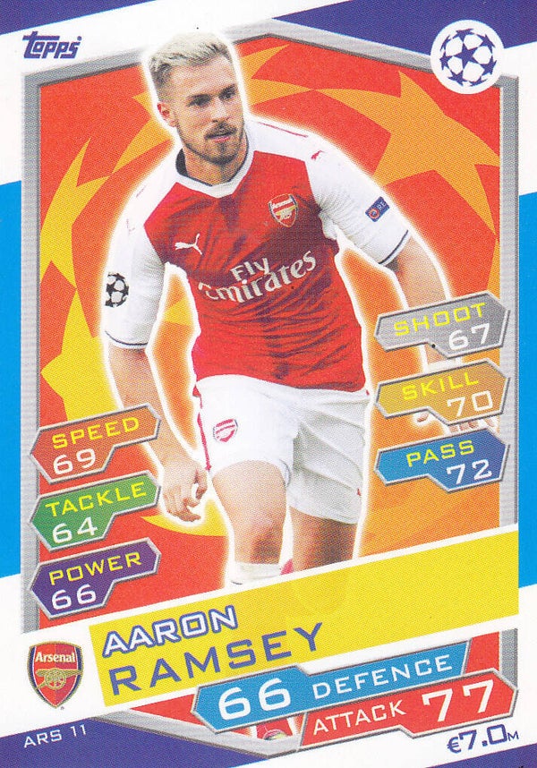 Aaron Ramsey / Arsenal London / Topps Champions League 2016 / Basis Karte / Nr. ARS 11