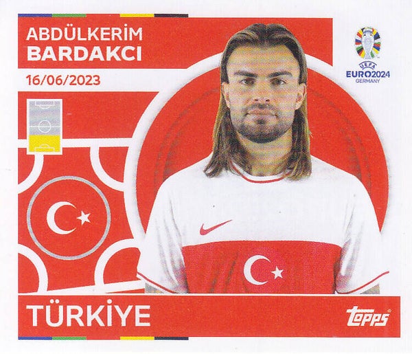 Abdülkerim Bardakci / Türkei / Topps EM 2024 / Basis Bild / Nr. TUR 8