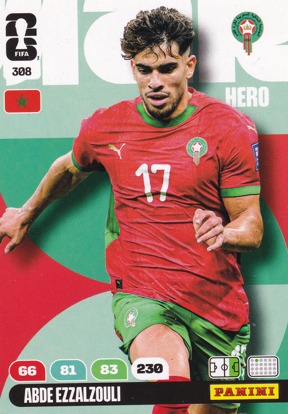 Abde Ezzalzouki - Marokko - Panini WM 2026 - Hero - Nr. 308
