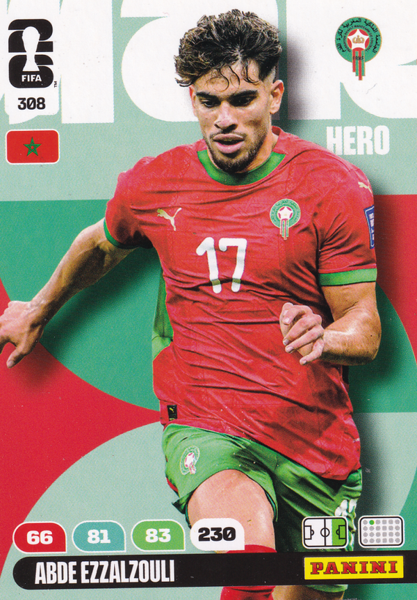 Abde Ezzalzouki - Marokko - Panini WM 2026 - Hero - Nr. 308