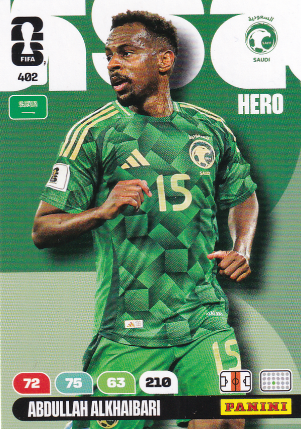 Abdullah Alkhaibari - Saudi Arabien - Panini WM 2026 - Hero - Nr. 402