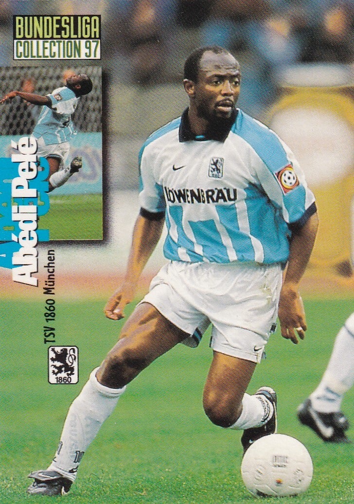 Abedi Pele / TSV 1860 München / Panini Bundesliga 1997 / Basis Karte / Nr. 97