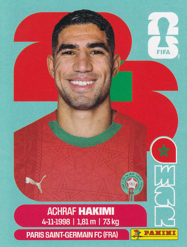 Achraf Hakimi - Marokko - Panini WM 2026 - Basis Bild - MAR4