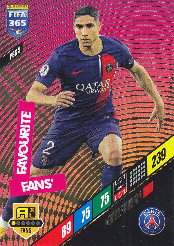 Achraf Hakimi / Paris Saint Germain / Fifa 365 Jahr 2024 / Fans Favourite Icon Fans / Nr.PSG5