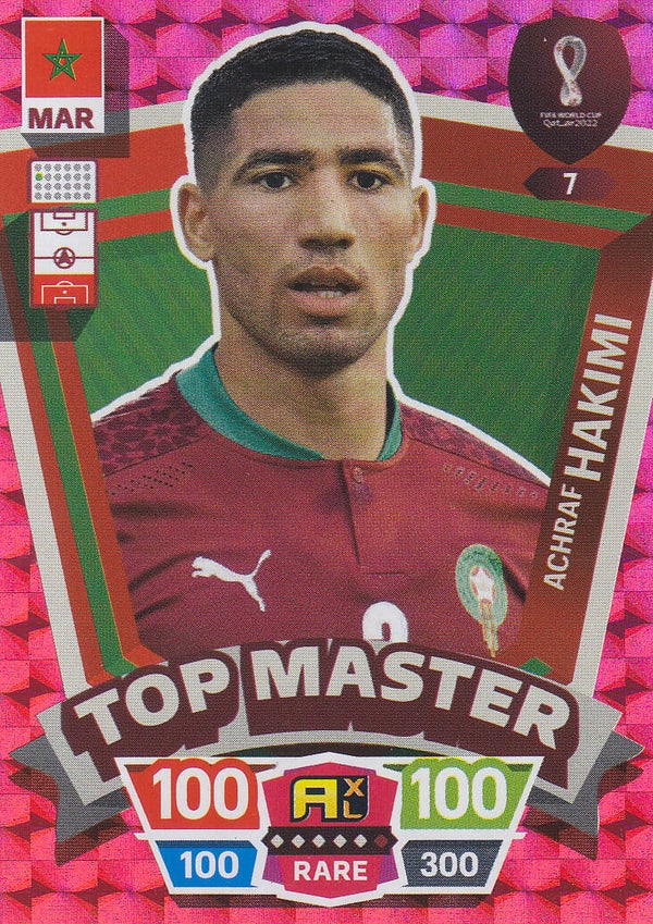 Achraf Hakimi / Marokko / Panini WM 2022 / Top Master Karte / Nr.7