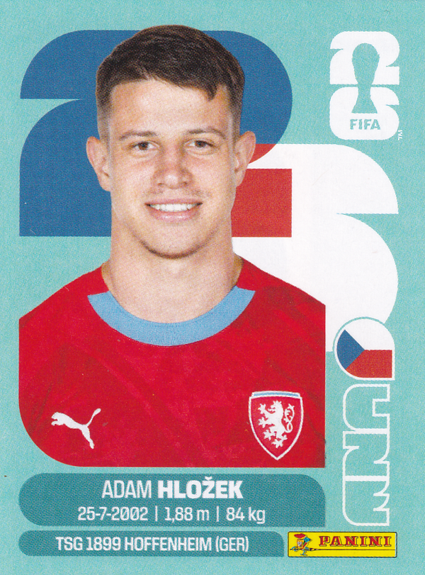 Adam Hlozek - Tschechien - Panini WM 2026 - Basis Bild - CZE19