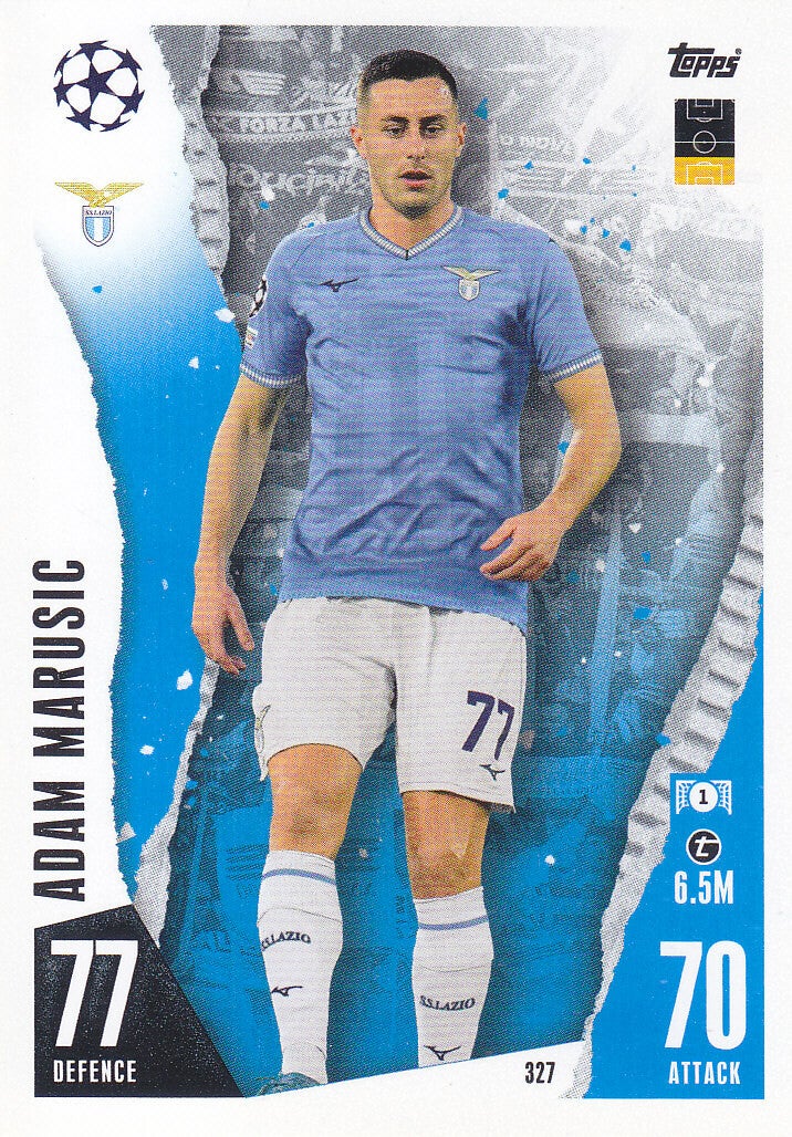 Adam Marusic / Lazio Rom / Topps Champions League 2023 / Basis Karte / Nr. 327