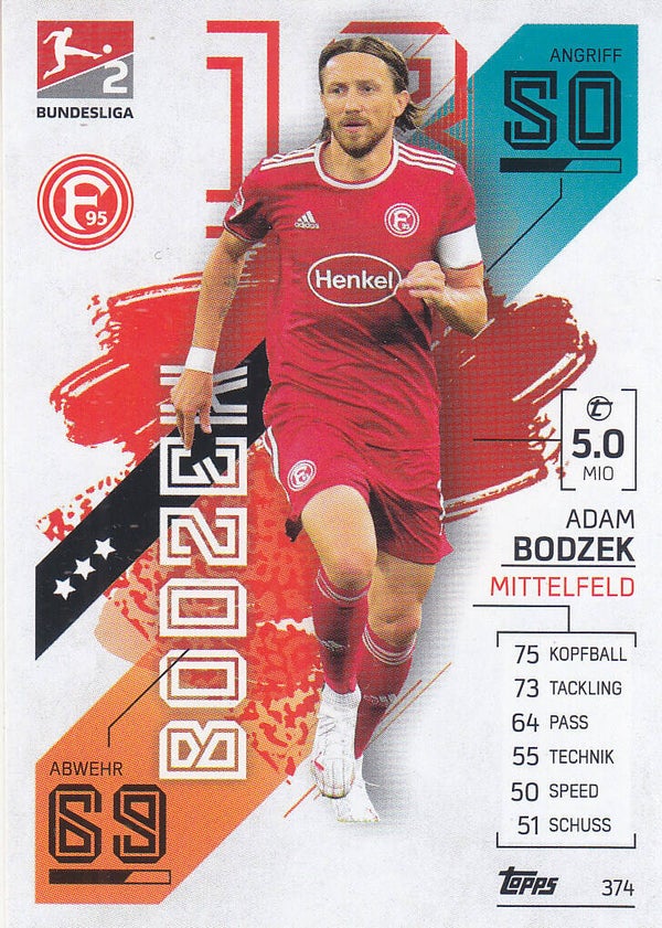 Adam Bodzek Fortuna Düsseldorf Basis Karte 2.Bundesliga Nr.374