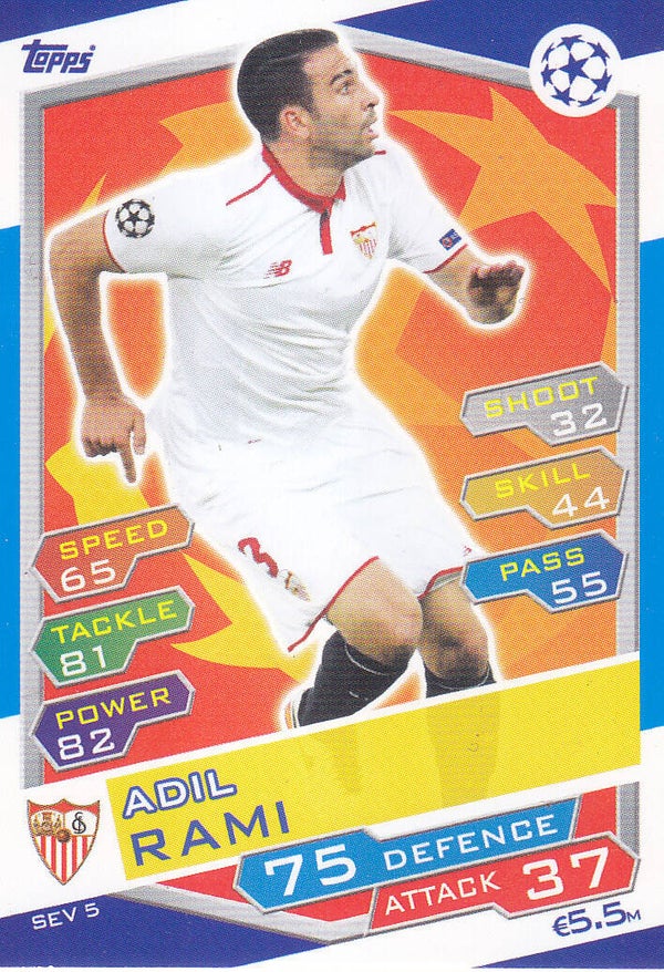 Adil Rami / FC Sevilla / Topps Champions League 2016 / Basis Karte / Nr. SEV 5