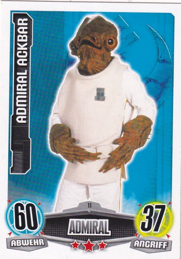 Admiral Ackbar / Topps Star Wars Force Attax 2012 / Admiral / Allianz / Nr. FAMOV1 11