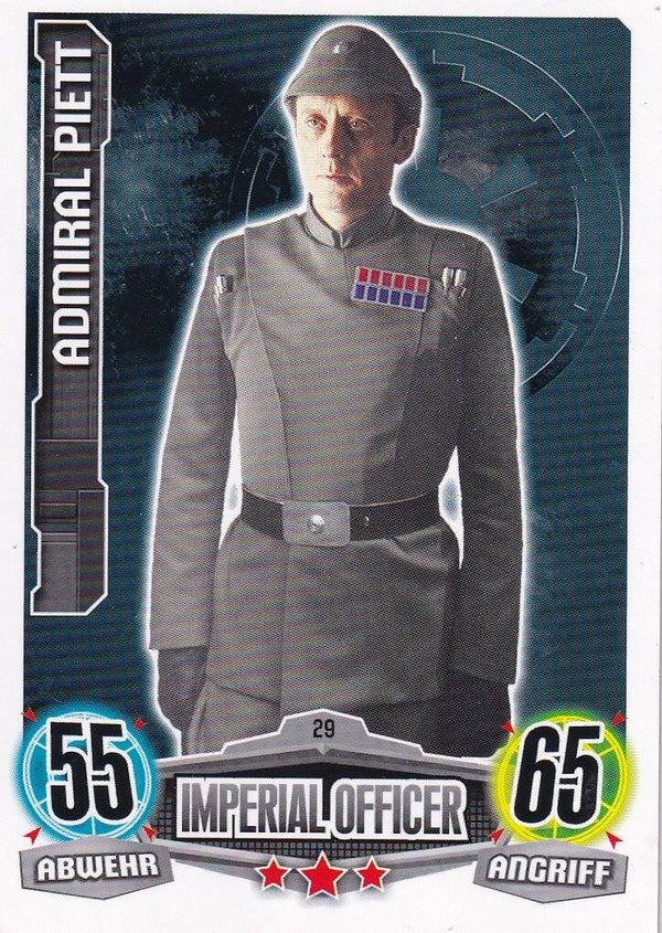 Admiral Piett / Topps Star Wars Force Attax 2012 / Imperial-Officer / Imperium / Nr. FA 29