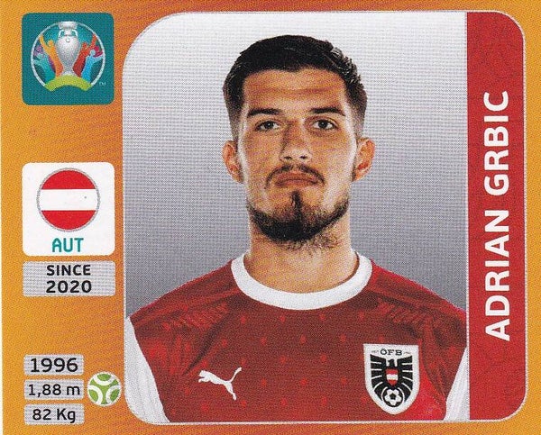 Adrian Grbic / Österreich / Panini EM 2020 / Basis Bild / Nr. 253