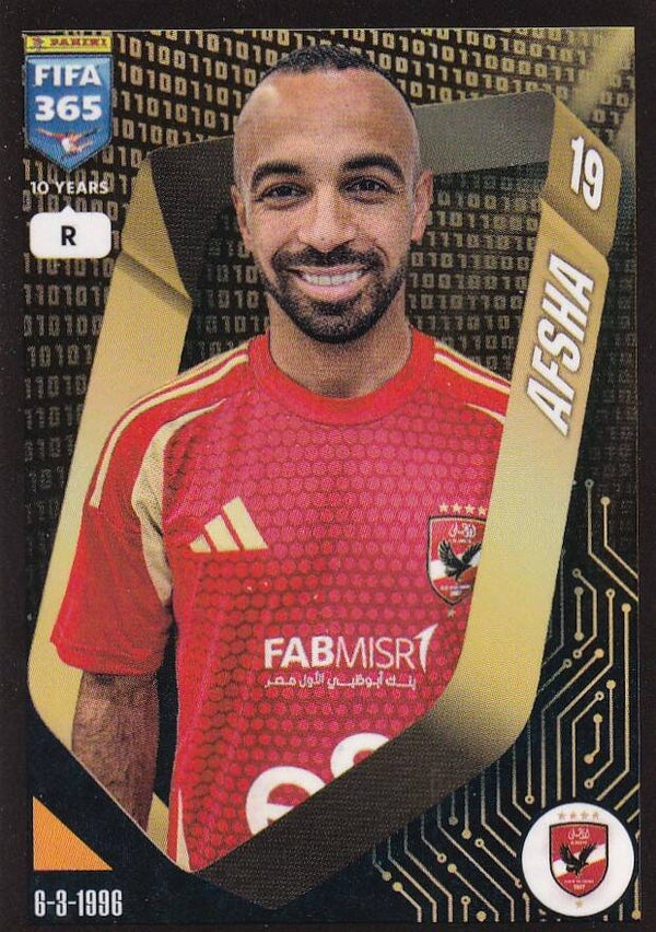 Afsha - FC Al Ahly - Panini Fifa 365 Jahr 2025 - Basis Bild - Nr. 52