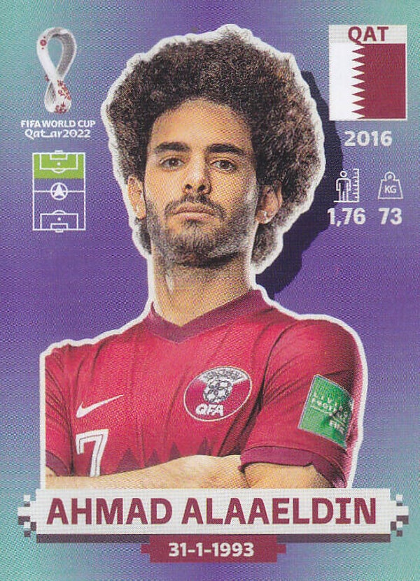 Ahmad Alaaeldin / Qatar / Panini WM 2022 / Basis Bild / Nr. QAT 17