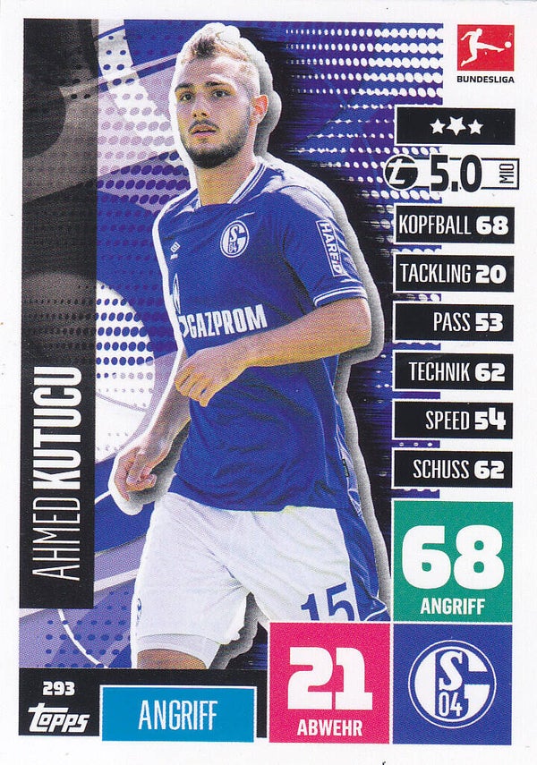 Ahmed Kutucu / FC Schalke 04 / Topps Match Attax 2020 / Basis Karte / Nr. 293