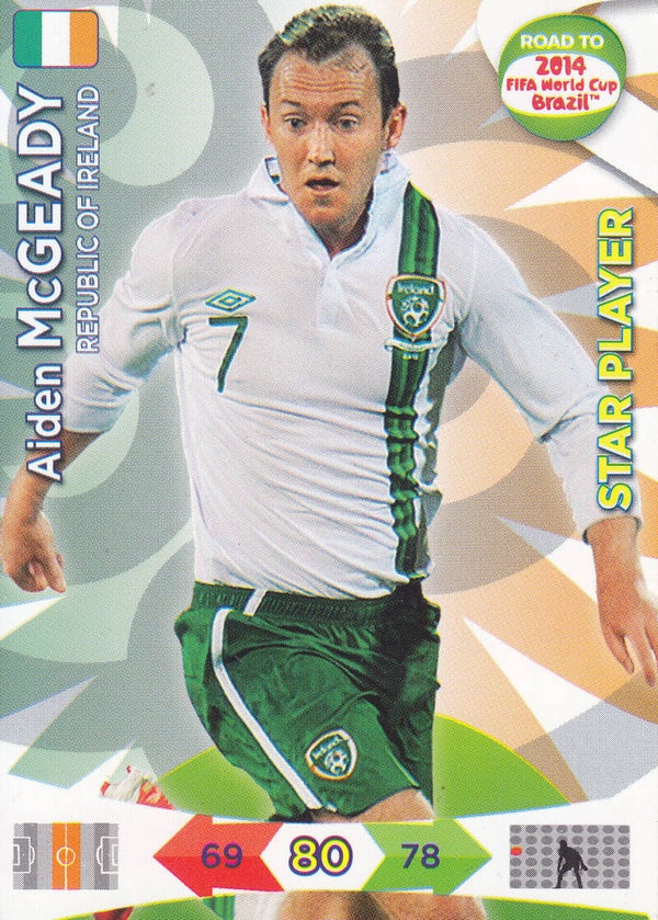 Aiden McGeady / Irland / Panini WM 2014 / Road to 2014 Fifa World Cup / Star-Player / Nr. 115