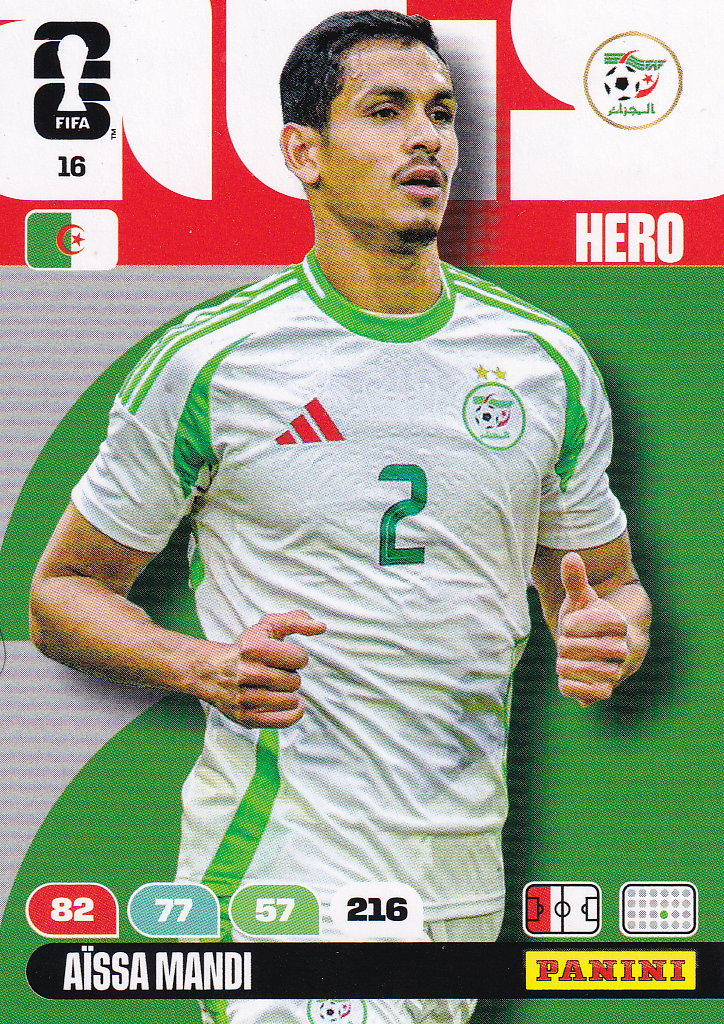 Aissa Mandi - Algerien - Panini WM 2026 - Hero - Nr. 16