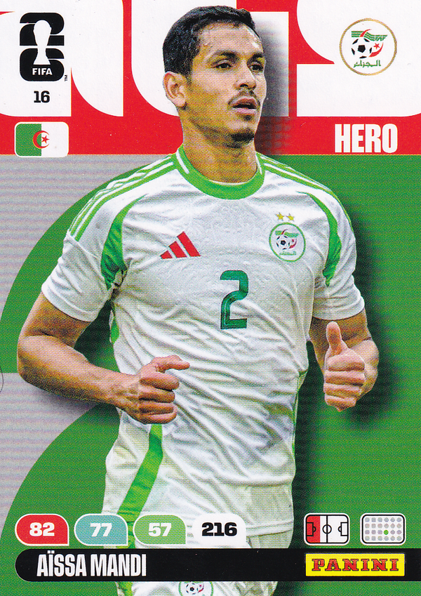 Aissa Mandi - Algerien - Panini WM 2026 - Hero - Nr. 16