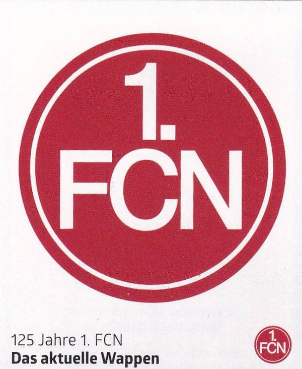 Das aktuelle Wappen / Panini 125 Jahre 1.FC Nürnberg / Nr. 4