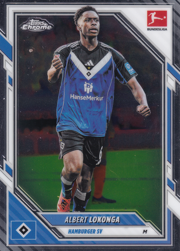 Albert Lokonga - Hamburger SV - Topps Chrome 2025 - Basis Karte - Nr.37