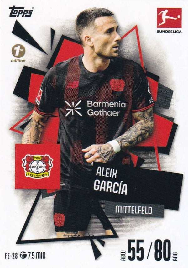 Aleix Garcia - Bayer 04 Leverkusen - Topps Match Attax 2025 - First Edition - Nr. FE-28