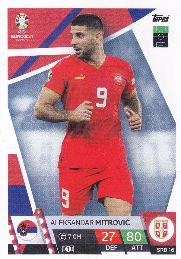 Aleksandar Mitrovic / Serbien / Topps EM 2024 / Basis Karte / Nr. SRB 16