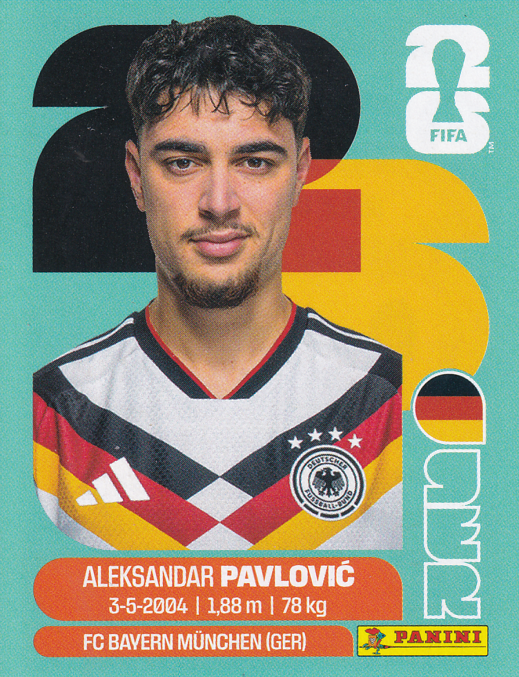 Aleksandar Pavlovic - Deutschland - Panini WM 2026 - Update - GER16a