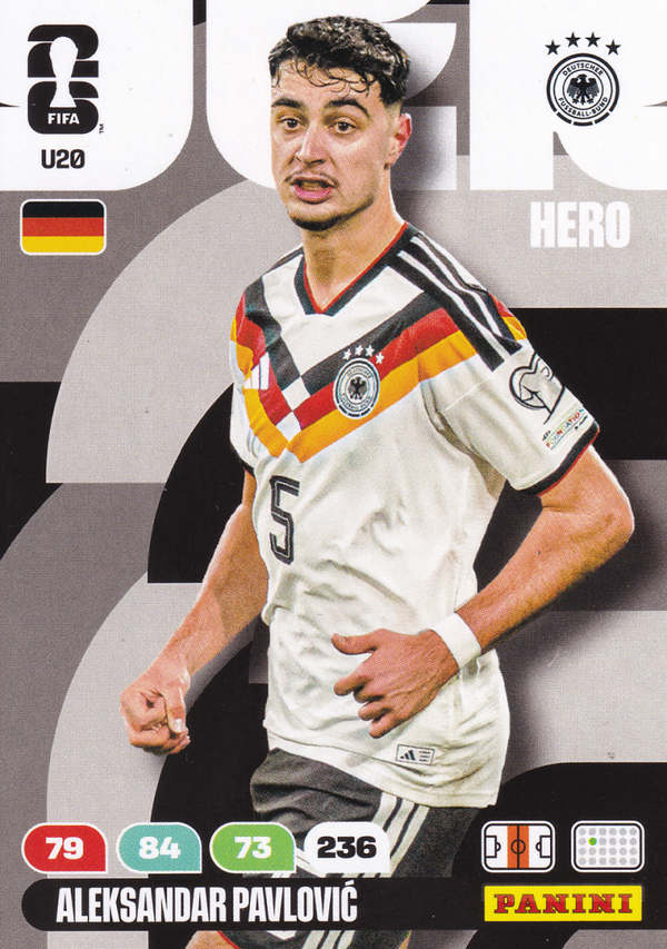 Aleksandar Pavlovic - Deutschland - Panini WM 2026 - Hero - Update - Nr. U20