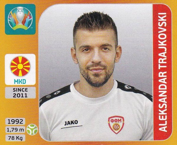 Aleksandar Trajkovski / Mazedonien / Panini EM 2020 / Basis Bild / Nr. 308