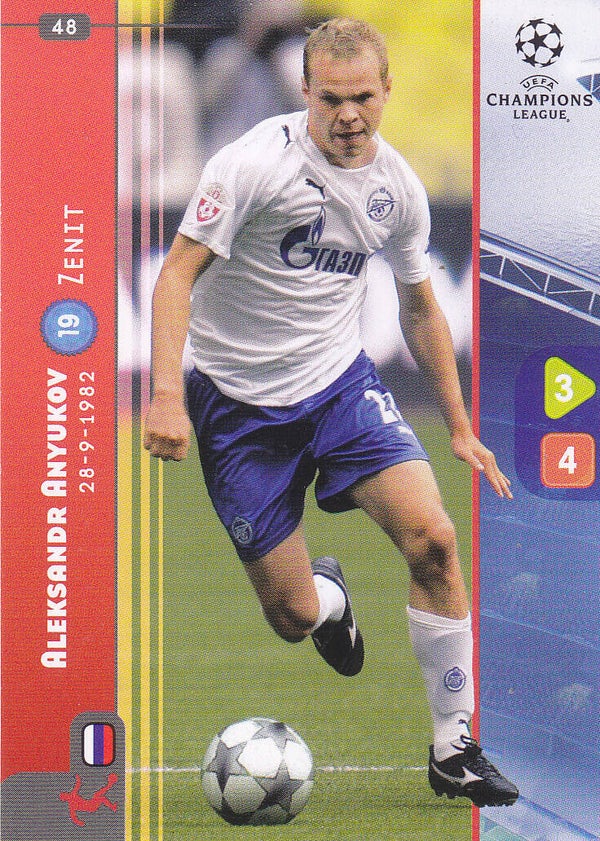Aleksandr Anyukov Zenit St. Petersburg Basis Karte Nr.48