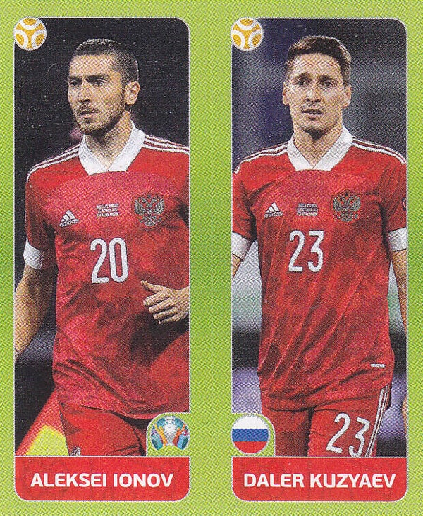 Aleksei Ionov & Daler Kuzyaev / Russland / Panini EM 2020 / Basis Doppelbild / Nr.206a 206b