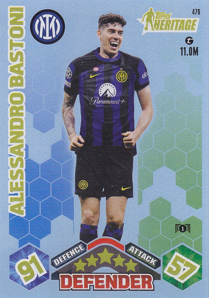 Alessandro Bastoni / Inter Mailand / Topps Champions League 2023 / Heritage / Nr. 476