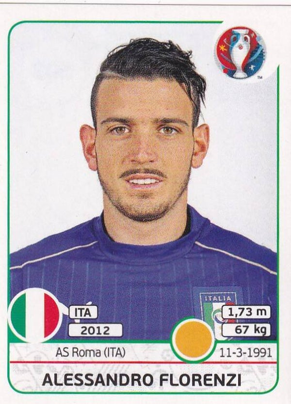 Alessandro Florenzi - Italien - Panini EM 2016 - Basis Bild - Nr. 503