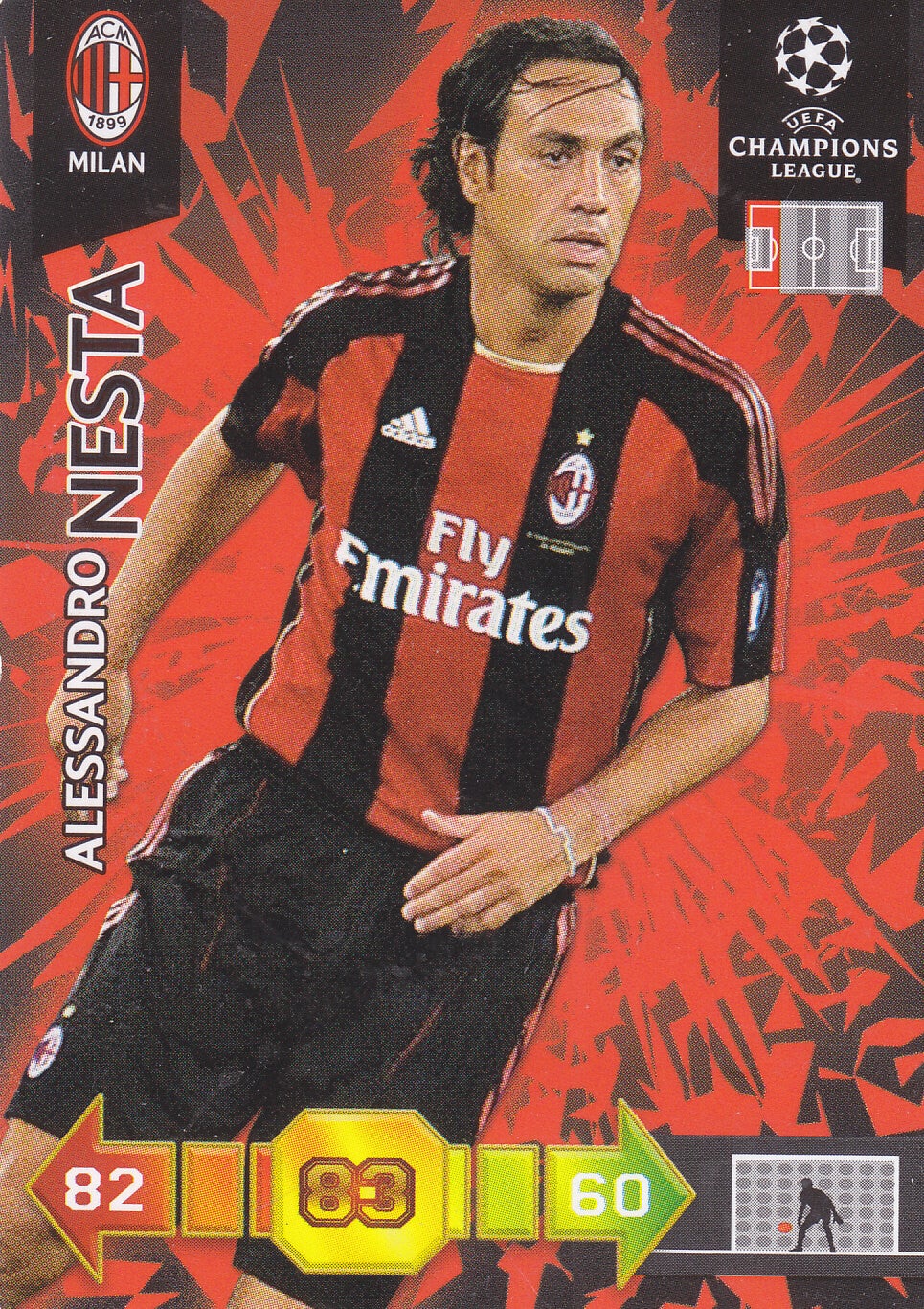 Alessandro Nesta / AC Mailand / Panini Champions League 2010 / Basis Karte / Nr. 194