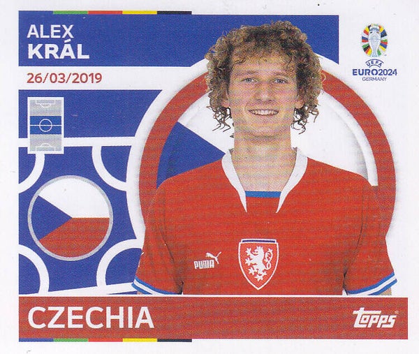 Alex Kral / Tschechien / Topps EM 2024 / Basis Bild / Nr. CZE 11