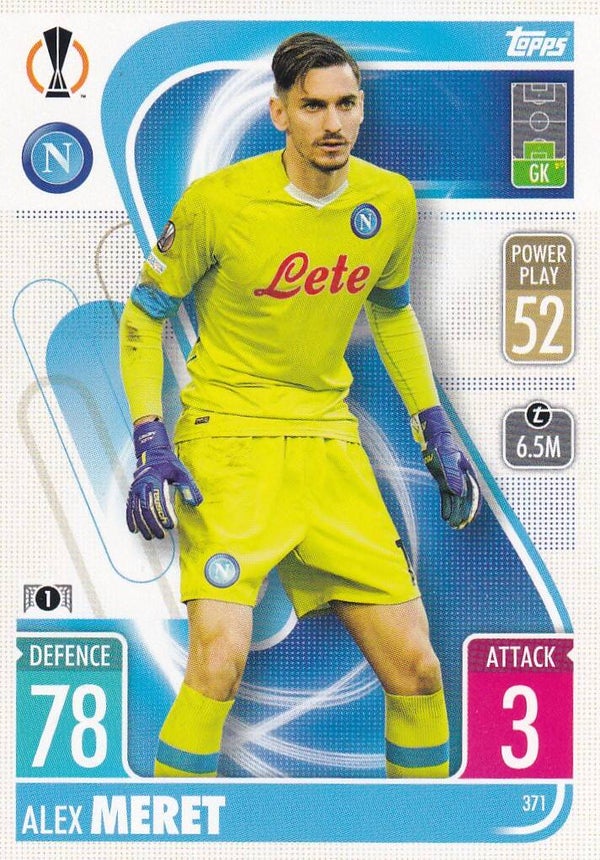 Alex Meret - SSC Neapel - Topps Champions League 2021 - Basis Karte - Nr. 371