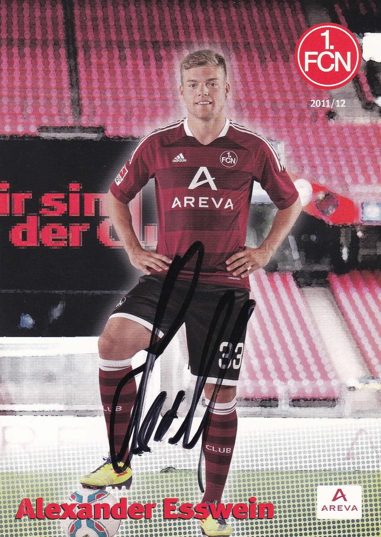 Alexander Esswein / 1.FC Nürnberg / Autogrammkarte 2011