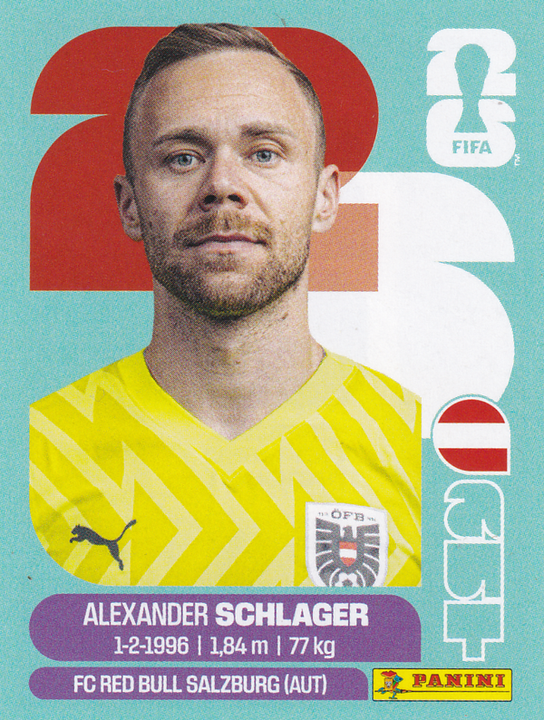 Alexander Schlager - Österreich - Panini WM 2026 - Basis Bild - AUT2