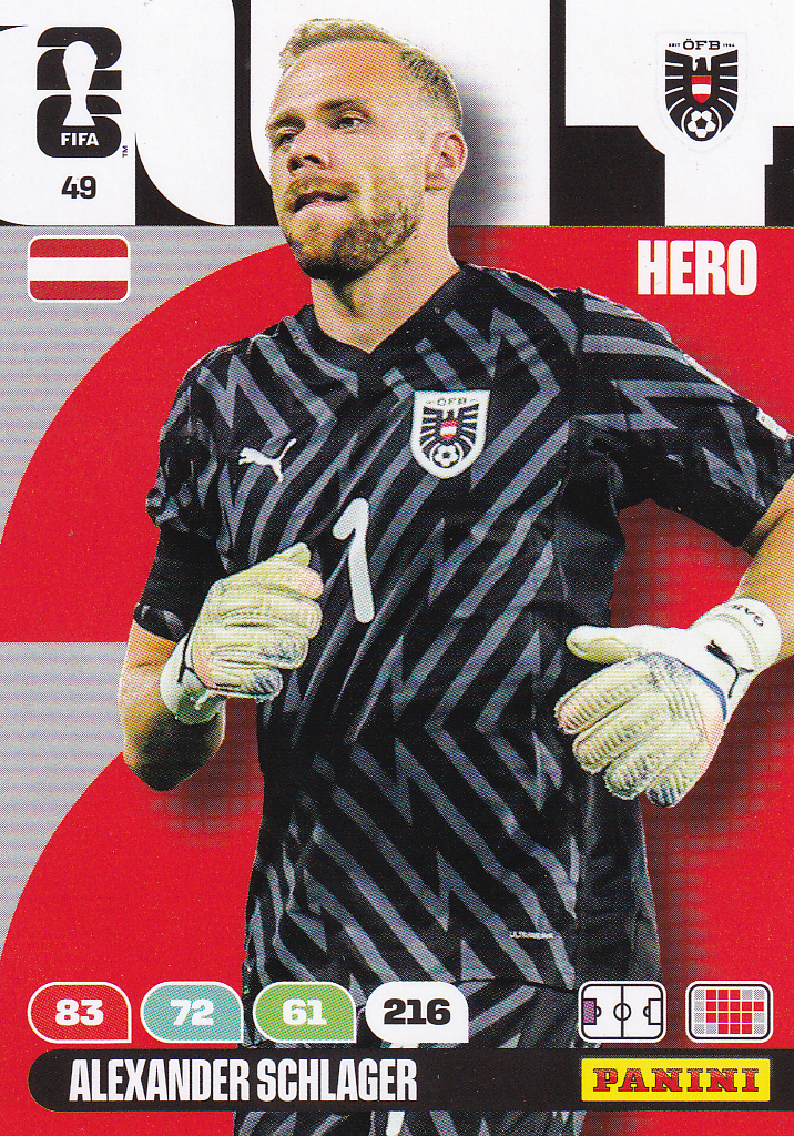 Alexander Schlager - Österreich - Panini WM 2026 - Hero - Nr. 49