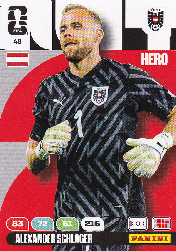 Alexander Schlager - Österreich - Panini WM 2026 - Hero - Nr. 49