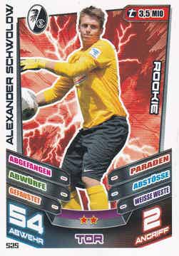 Alexander Schwolow / SC Freiburg / Topps Match Attax 2013 / Rookie / Nr. 525