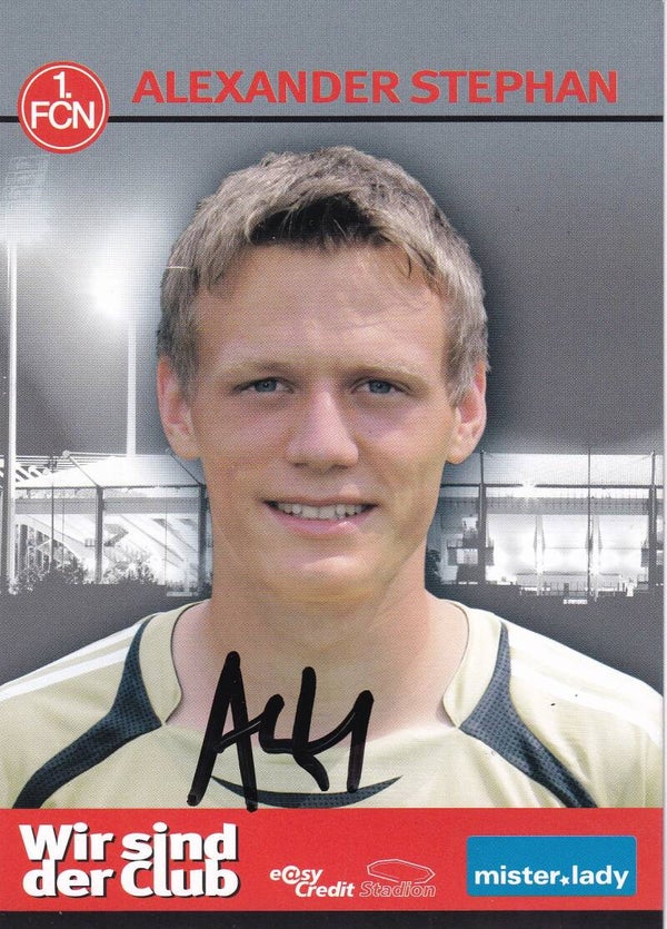 Alexander Stephan / 1.FC Nürnberg / Autogrammkarte 2006